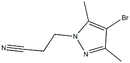3-(4-bromo-3,5-dimethyl-1H-pyrazol-1-yl)propanenitrile 结构式