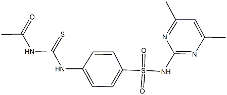 4-{[(acetylamino)carbothioyl]amino}-N-(4,6-dimethyl-2-pyrimidinyl)benzenesulfonamide 结构式