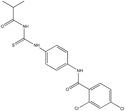 2,4-dichloro-N-(4-{[(isobutyrylamino)carbothioyl]amino}phenyl)benzamide 结构式