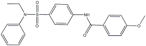 N-{4-[(ethylanilino)sulfonyl]phenyl}-4-methoxybenzamide 结构式