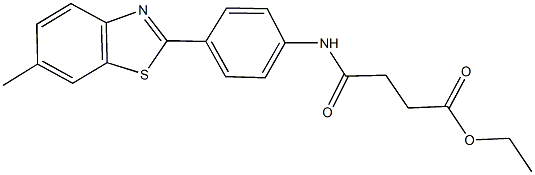 ethyl 4-[4-(6-methyl-1,3-benzothiazol-2-yl)anilino]-4-oxobutanoate 结构式