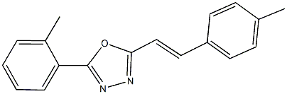 2-(2-methylphenyl)-5-[2-(4-methylphenyl)vinyl]-1,3,4-oxadiazole 结构式