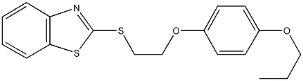 2-{[2-(4-propoxyphenoxy)ethyl]sulfanyl}-1,3-benzothiazole 结构式