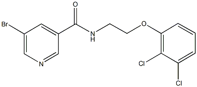 5-bromo-N-[2-(2,3-dichlorophenoxy)ethyl]nicotinamide 结构式