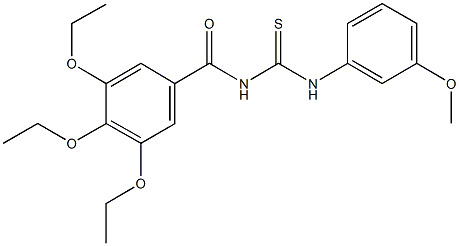 N-(3-methoxyphenyl)-N'-(3,4,5-triethoxybenzoyl)thiourea 结构式