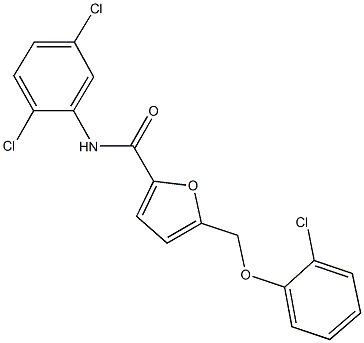 5-[(2-chlorophenoxy)methyl]-N-(2,5-dichlorophenyl)-2-furamide 结构式