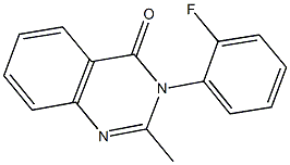 3-(2-fluorophenyl)-2-methyl-4(3H)-quinazolinone 结构式