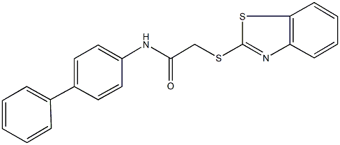 2-(1,3-benzothiazol-2-ylsulfanyl)-N-[1,1'-biphenyl]-4-ylacetamide 结构式