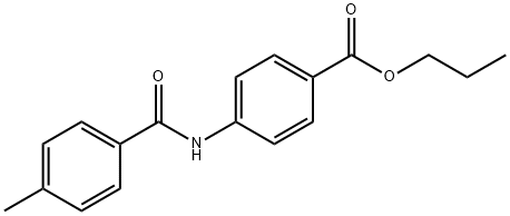 propyl 4-[(4-methylbenzoyl)amino]benzoate 结构式