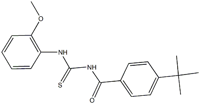 N-(4-tert-butylbenzoyl)-N'-(2-methoxyphenyl)thiourea 结构式