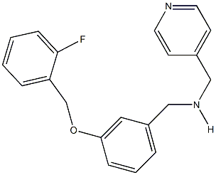 N-{3-[(2-fluorobenzyl)oxy]benzyl}-N-(4-pyridinylmethyl)amine 结构式