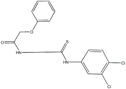 N-(3,4-dichlorophenyl)-N'-(phenoxyacetyl)thiourea 结构式