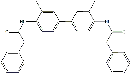 N-{3,3'-dimethyl-4'-[(phenylacetyl)amino][1,1'-biphenyl]-4-yl}-2-phenylacetamide 结构式