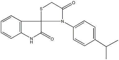 3'-(4-isopropylphenyl)-1,3-dihydrospiro(2H-indole-2,3'-[1,3]-thiazolidine)-2,4'-dione 结构式