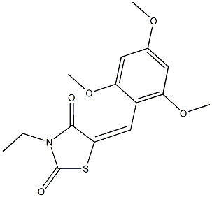 3-ethyl-5-(2,4,6-trimethoxybenzylidene)-1,3-thiazolidine-2,4-dione 结构式