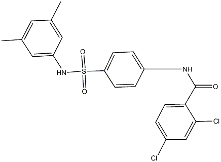 2,4-dichloro-N-{4-[(3,5-dimethylanilino)sulfonyl]phenyl}benzamide 结构式