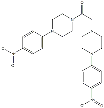 1-{4-nitrophenyl}-4-[2-(4-{4-nitrophenyl}-1-piperazinyl)-2-oxoethyl]piperazine 结构式