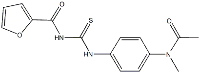 N-(4-{[(2-furoylamino)carbothioyl]amino}phenyl)-N-methylacetamide 结构式