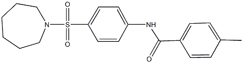 N-[4-(azepan-1-ylsulfonyl)phenyl]-4-methylbenzamide 结构式