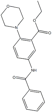 ethyl 5-(benzoylamino)-2-(4-morpholinyl)benzoate 结构式
