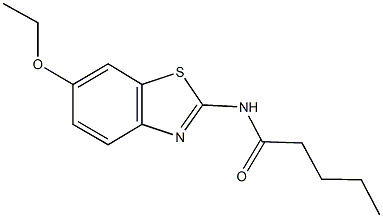 N-(6-ethoxy-1,3-benzothiazol-2-yl)pentanamide 结构式