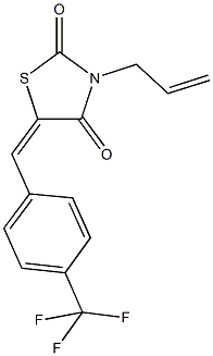 3-allyl-5-[4-(trifluoromethyl)benzylidene]-1,3-thiazolidine-2,4-dione 结构式