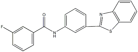 N-[3-(1,3-benzothiazol-2-yl)phenyl]-3-fluorobenzamide 结构式