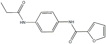 N-[4-(propionylamino)phenyl]-2-furamide 结构式