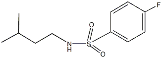 4-fluoro-N-isopentylbenzenesulfonamide 结构式