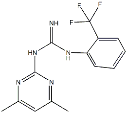 N-(4,6-dimethyl-2-pyrimidinyl)-N'-[2-(trifluoromethyl)phenyl]guanidine 结构式