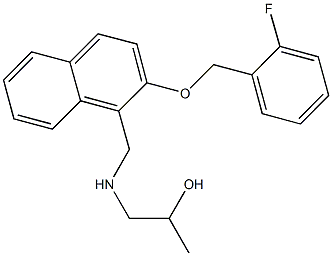 1-[({2-[(2-fluorobenzyl)oxy]-1-naphthyl}methyl)amino]-2-propanol 结构式