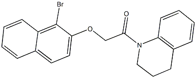 1-bromo-2-naphthyl 2-(3,4-dihydro-1(2H)-quinolinyl)-2-oxoethyl ether 结构式