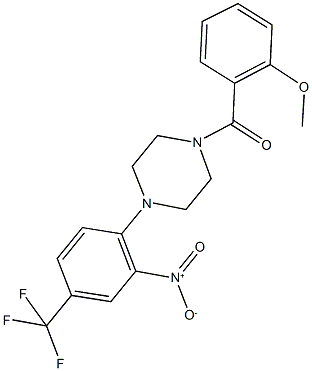 1-[2-nitro-4-(trifluoromethyl)phenyl]-4-(2-methoxybenzoyl)piperazine 结构式