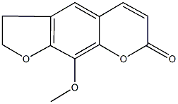 9-methoxy-2,3-dihydro-7H-furo[3,2-g]chromen-7-one 结构式