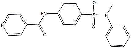 N-{4-[(methylanilino)sulfonyl]phenyl}isonicotinamide 结构式