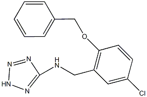 N-[2-(benzyloxy)-5-chlorobenzyl]-N-(2H-tetraazol-5-yl)amine 结构式