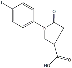 1-(4-iodophenyl)-5-oxo-3-pyrrolidinecarboxylic acid 结构式