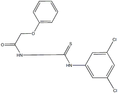 N-(3,5-dichlorophenyl)-N'-(phenoxyacetyl)thiourea 结构式