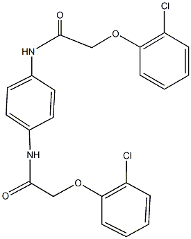 2-(2-chlorophenoxy)-N-(4-{[(2-chlorophenoxy)acetyl]amino}phenyl)acetamide 结构式