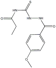 N-{[2-(4-methoxybenzoyl)hydrazino]carbothioyl}propanamide 结构式