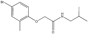 2-(4-bromo-2-methylphenoxy)-N-isobutylacetamide 结构式