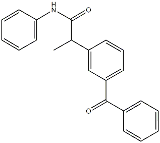 2-(3-benzoylphenyl)-N-phenylpropanamide 结构式