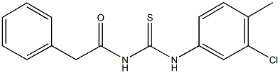 N-(3-chloro-4-methylphenyl)-N'-(phenylacetyl)thiourea 结构式