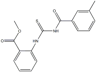 methyl 2-({[(3-methylbenzoyl)amino]carbothioyl}amino)benzoate 结构式