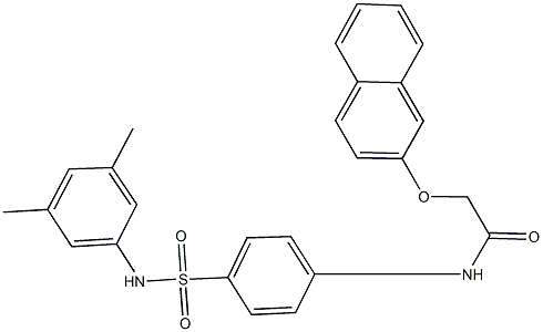 N-{4-[(3,5-dimethylanilino)sulfonyl]phenyl}-2-(2-naphthyloxy)acetamide 结构式