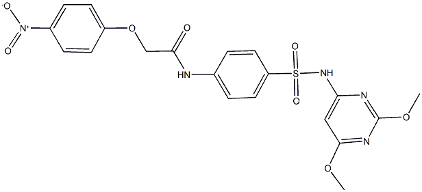 N-(4-{[(2,6-dimethoxypyrimidin-4-yl)amino]sulfonyl}phenyl)-2-{4-nitrophenoxy}acetamide 结构式