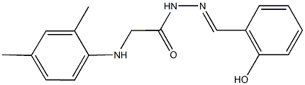 2-(2,4-dimethylanilino)-N'-(2-hydroxybenzylidene)acetohydrazide 结构式