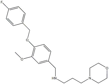 N-{4-[(4-fluorobenzyl)oxy]-3-methoxybenzyl}-N-[3-(4-morpholinyl)propyl]amine 结构式