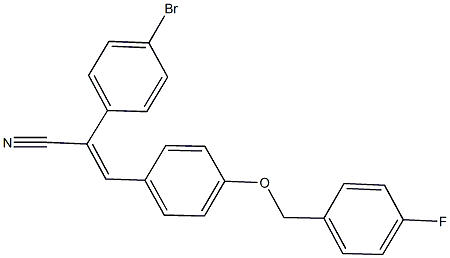 2-(4-bromophenyl)-3-{4-[(4-fluorobenzyl)oxy]phenyl}acrylonitrile 结构式