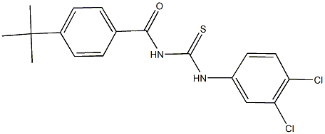 N-(4-tert-butylbenzoyl)-N'-(3,4-dichlorophenyl)thiourea 结构式